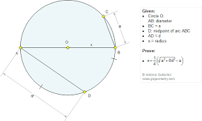 Math Geometry Problem 1215 Circle Diameter Chord Midpoint Radius Measurement Tiled Background Image Intihuata Geometry Problems Online Math Math Tutor