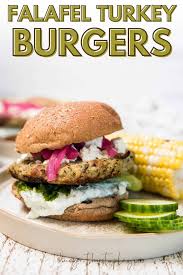 Falafel Turkey Burgers Recipe Turkey Burgers Homemade Turkey Burgers Turkey Burgers Healthy