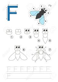 If you've never sketched before but have been interested in it, it can seem somewhat intimidating to jump right in. Complete Vector Illustrated Alphabet With Kid Games Learn Handwriting Easy Educational Kid Game Simple Level Of Difficulty Gaming And Education Drawing Tutorial For Letter F The Funny Fly Royalty Free Cliparts Vectors