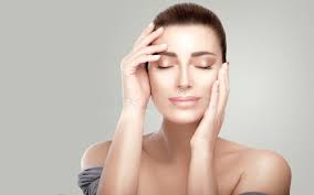 Красивая спокойная лайка смотрит к небу Стоковое Изображение