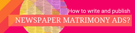 Matrimonial Advertisement in Newspaper ...