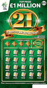 21 Scratchcard Uk Scratchcard From The National Lottery National Lottery Winning Numbers Bingo Board