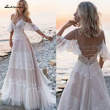 Get the best deals on boho chic wedding dresses and save up to 70% off at poshmark now! Sexy Bohemian Lace Wedding Dress Beach Spaghetti Straps Robe Mariage Backless Chic Bridal Summer Wedding Dresses 2020 New Design Wedding Dresses Aliexpress