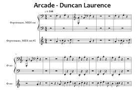 Stream arcade by duncan laurence from desktop or your mobile device. Arcade For Piano Sheet Music And Midi Files For Piano