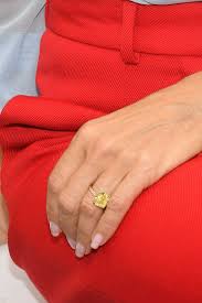 The gold band with both a pear and square cut diamond makes for a unique stunner. Best Celebrity Engagement Rings Most Expensive And Biggest Celebrity Diamonds