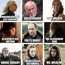 Well, game of thrones is one of those series that made the whole world, especially the social media going in a craze and waiting for the release of every episode and even every new or you can just send game of thrones birthday meme to make that person happy or put a smile on his or her face. Season 3 Spoilers Showed My Dad Pictures Of Got Characters And Asked Him Their Names Album On Imgur