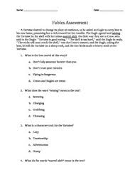 Common core grade level description: Fables 3rd Grade Worksheets Teaching Resources Tpt