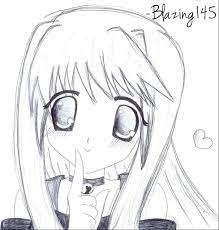 Cute anime couple drawings in pencil sketch of easy pencil sketches. Drawing Simple Anime Drawings Easy Girl