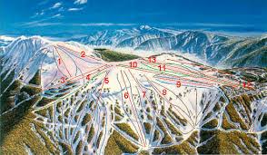 Mount buller has about 2570 residents and an elevation of 1715 metres. Mount Buller Piste Map Trail Map