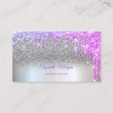 Your business card is often the initial interaction people have with your brand, so it's important to make a good first impression. Silver Glitter Elegant Professional Drips Business Card Zazzle Com Silver Glitter Business Cards Elegant Stylish Business Cards