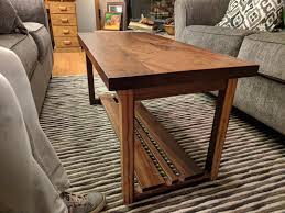 Many of the coffee tables in our guide come with storage space, ideal for hiding away living room clutter, or indeed for hiding away cocktail paraphernalia. We Needed A Coffee Table And I M Not Buying Junk I M A Hobbyist Self Taught I Do My Own Designs On Sketchup I Made This From Some Old Growth 80 Yr Old