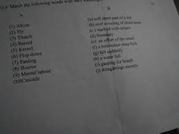 Kids learning & exercise book: Match The Following Words With Their Meanings Brainly In