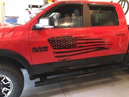 Matte Black American Flag Window Decal Ram 1500 Pin On Truck Mods