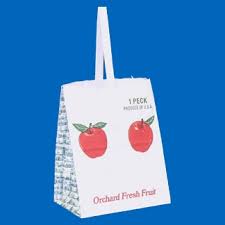6 x 3.5 x 8 white kraft 1/4 peck paper apple/ produce bags (500/case) product code: Paper Apple Bag 1 4 Peck Case Of 500