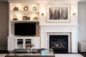 Before And After Living Room And Dining Room Makeover Fireplace Built Ins Dining Room Makeover Room Makeover