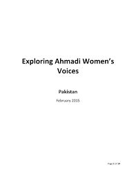 PDF) Exploring Ahmadi Womens Voices