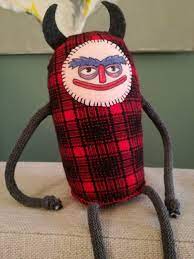 Adorable Imp Handmade Toy Weird Stuffed Animal Rag Doll Monster Fabric Monster Doll Fabric Monster Toy Plush Demon Handmade Toys Weird Toys Monster Dolls