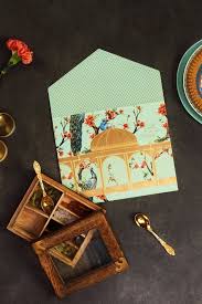 Mint Peacock Wedding Invitation Royal Palace Indian Wedding Wedding Card Design Modern Wedding Invitations Indian Wedding Cards