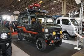 tas2019レポート 新型スズキ ジムニーと並んでクラシカルな雰囲気が最高に渋いアウトクラスカーズのスズキ エブリイcustom 東京オートサロン2019現地レポート スタイルワゴン ドレスアップナビ カードレスアップの情報を発信するwebサイト エブリィ スズキ