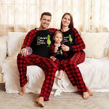The Grinch Naughty Pajamas Sets Matching Nightwear Outfit | 