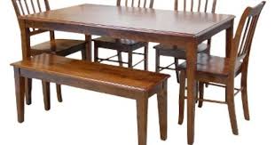 Boraam Walnut Shaker Dining Set Dining Set With Bench Kitchen Dining Furniture Dining Room Table