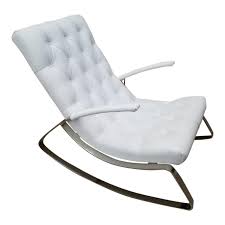 You will have lots of choices. Mid Century Modern Milo Baughman Style Chrome Flat Bar White Tufted Vinyl Rocking Chair Chairish