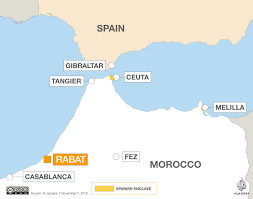 It is located north and west of melilla on the almina peninsula, near the moroccan city of tangier, across the strait of gibraltar from mainland spain. Q A Morocco S Border Chief Hits Back At Criticism Over Migrants Human Rights News Al Jazeera