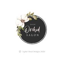 Orchid Logo Flower Logo Design Premade Logo Design Branding Etsy Flower Logo Design Flower Logo Premade Logo Design