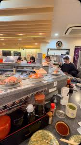 My first actual conveyor belt sushi place! So glad Japan still does this.