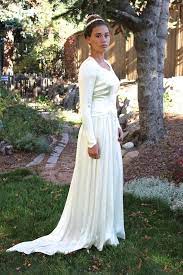 1940s Satin Gown With Lace Applique Long Sleeve Wedding Dress Vintage Satin Wedding Gown Wedding Dresses Vintage
