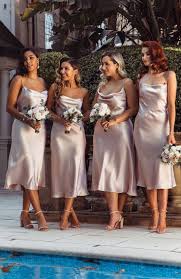 Emilia Midi Dress Blush In 2020 Midi Bridesmaid Dress Simple Bridesmaid Dresses Wedding Bridesmaid Dresses