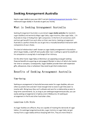 There is so much more to do if you want to win over a rich sugar daddy. Seeking Arrangement Australia By Sugardaddy Issuu
