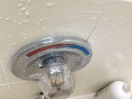 Bathtub faucets do more than just adjust temperature and control water flow. How Do I Seal My Shower Escutcheon Plate To Prevent It From Leaking Home Improvement Stack Exchange