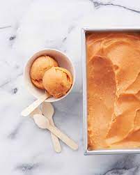 Peach Sorbet Peach Sorbet Recipe Sorbet Recipes Entertaining Desserts