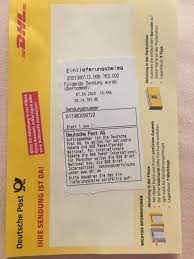Schildern sie, dass die ankauffirma betrügerisch ist und deren website abgeschaltet ist und sich dort niemand meldet. Welche Informationen Kann Man Von Dem Dhl Einlieferungsbeleg Erhalten Sendung Dhl Paket Sendungsverfolgung