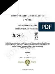History Of Natto And Its Relatives