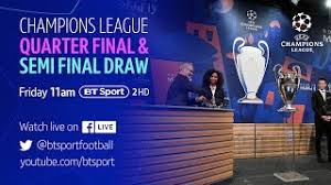 The draw takes place on friday 19 march at the house of european football in nyon, switzerland. Full Champions League Quarter Final And Semi Final Draw Youtube