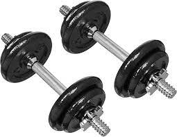 Most powerlifting bars weigh 20kg. Amazon Com Amazon Basics Adjustable Barbell Dumbbells Weight Lifting Set With Case 38 Pounds Black Sports Outdoors
