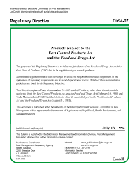 Santé canada, sc) is the department of the government of canada responsible for national health policy. Products Subject To The Pest Control Products Act And The Food And