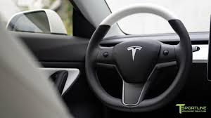 Tesla originally released its white interior only for the more expensive performance version of the model 3, but it didn't last long as it's a $1,500 option on top of the standard black 'premium interior'. Tesla Model 3 Steering Wheel Matches Black And White Interior Youtube