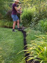 To Create A Classic Edge Along Planting Beds Use A Half Moon Edger Tool Simply Drive The Tool Straight Into The Lawn Lawn Edging Garden Edging Lawn Borders