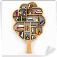 Tree Of Knowledge Wall Mural Pixers We Live To Change Bookshelves Diy Bookshelf Design Creative Bookshelves