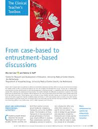 Normally, the skin acts as a. Pdf From Case Based To Entrustment Based Discussions