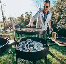 Redhead®'s cowboy fire pit grill offers a primary cooking surface of a whopping 730 square inches! Open Fire Grills Barbecues Kudu Grills Home Page