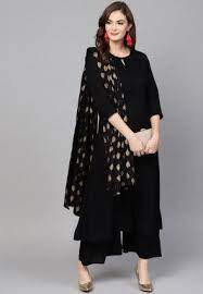#black #suit with contrast dupatta black suit constrat dupatta design,black suit constrat color dupa. Plain Work Black Salwar Suits Online Latest Indian Salwar Kameez For Women At Utsav Fashion