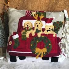 18 x 18 hooked labrador retriever dog pillow. Rachel Ashwell Holiday Ashwell Golden Retriever Christmas Feather Pillow Poshmark