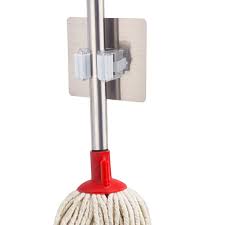 Find deals on products in storage on amazon. Homefast Wall Mounted Single Mop And Broom Holder With Magic Sticker Silver Small Amazon In Home Improvement