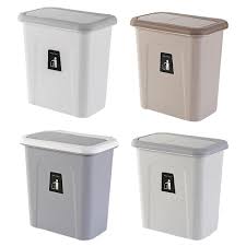 Trash cans with lids vs without lids. Push Top Trash Can Chef Hanging Automatic Return Lid For Fruit And Vegetable Pericarp Small Garbage Cabinet Cupboard Kitchen Waste Bins Aliexpress
