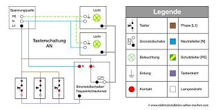 Tasterschaltung Elektroinstallation Selber Machen In 2020 Elektroinstallation Selber Machen Elektroinstallation Elektro