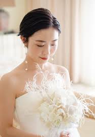 2020年版 前髪なし派 花嫁のためのおしゃれヘアスタイル 花嫁 髪型 ショート 結婚式 前髪 ブライダルビューティー